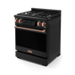 Gordon Ramsay by THOR Kitchen 30" 4.55 cu. ft. Professional Propane Gas Range with Tilt Panel Touch Control and Self-Clean in Matte Black with Rose Gold Accents, RSG30BLP-RSG