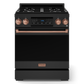 Gordon Ramsay by THOR Kitchen 30" 4.55 cu. ft. Professional Natural Gas Range with Tilt Panel Touch Control and Self-Clean in Matte Black with Rose Gold Accents, RSG30B-RSG