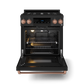 Gordon Ramsay by THOR Kitchen 30" 4.55 cu. ft. Professional Propane Gas Range with Tilt Panel Touch Control and Self-Clean in Matte Black with Rose Gold Accents, RSG30BLP-RSG