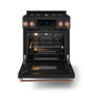 Gordon Ramsay by THOR Kitchen 30" 4.55 cu. ft. Professional Natural Gas Range with Tilt Panel Touch Control and Self-Clean in Matte Black with Rose Gold Accents, RSG30B-RSG
