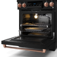 Gordon Ramsay by THOR Kitchen 30" 4.55 cu. ft. Professional Propane Gas Range with Tilt Panel Touch Control and Self-Clean in Matte Black with Rose Gold Accents, RSG30BLP-RSG