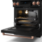 Gordon Ramsay by THOR Kitchen 30" 4.55 cu. ft. Professional Natural Gas Range with Tilt Panel Touch Control and Self-Clean in Matte Black with Rose Gold Accents, RSG30B-RSG