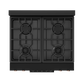 Gordon Ramsay by THOR Kitchen 30" 4.55 cu. ft. Professional Natural Gas Range with Tilt Panel Touch Control and Self-Clean in Matte Black with Rose Gold Accents, RSG30B-RSG