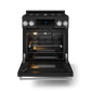 Gordon Ramsay by THOR Kitchen 30" 4.55 cu. ft. Professional Propane Gas Range with Tilt Panel Touch Control and Self-Clean in Matte Black with Stainless Steel Accents, RSG30BLP-SS