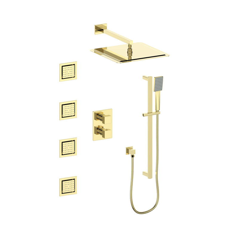 ZLINE Shower System in Polished Gold, CBY-SHS-T3-PG