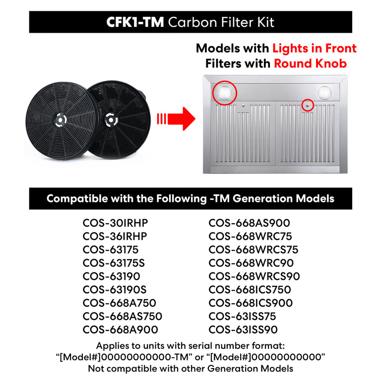 Cosmo Carbon Filter Kit, CFK1-TM