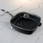 CHD Nonstick 11" x 11" Square Saute Pan with Glass Lid