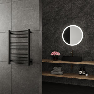 Cronos Wall Mounted Electric Towel Warmer in Black
