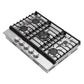 Cosmo Haven Collection 30-Inch Drop-In Gas Cooktop with 5 Sealed Burners, Cast Iron Grates, Stainless Steel, COS-CTGH305SS