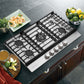 Cosmo Haven Collection 36-Inch Drop-In Gas Cooktop with 5 Sealed Burners, Cast Iron Grates, Stainless Steel, COS-CTGH365SS