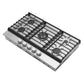 Cosmo Haven Collection 36-Inch Drop-In Gas Cooktop with 5 Sealed Burners, Cast Iron Grates, Stainless Steel, COS-CTGH365SS