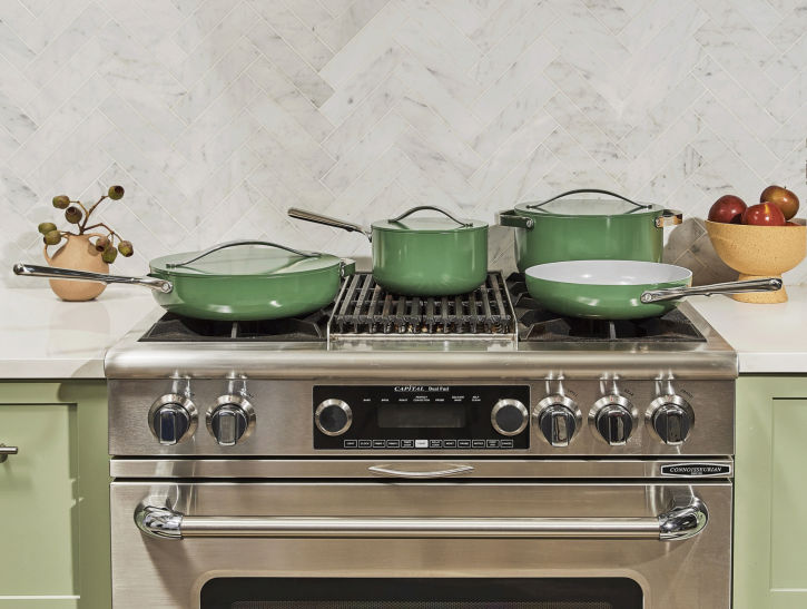 Caraway Deluxe Cookware Set in Sage Premium Home Source
