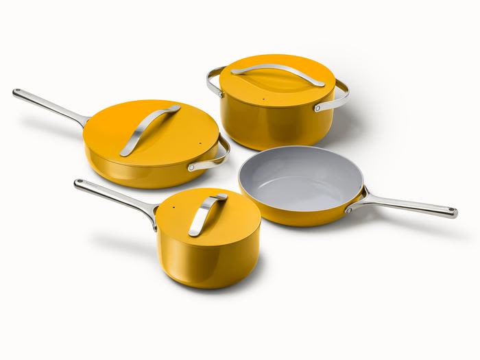 Caraway Deluxe Cookware Set in Marigold