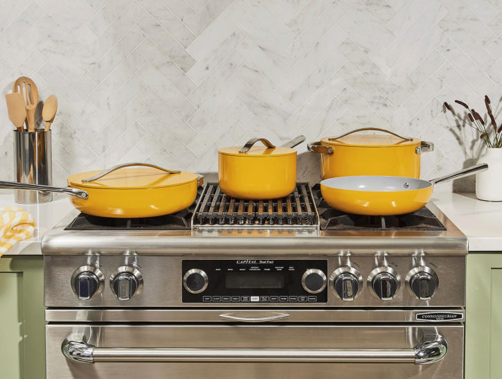 Caraway Deluxe Cookware Set in Marigold Premium Home Source