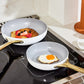 Caraway Fry Pan Duo in White with Gold Handles