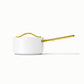Caraway Mini Duo Cookware Set in White with Gold Handles