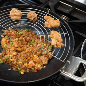 CXD PFAS Free Nonstick  Wok with Lid and Rack - 12.5" (32 cm), 5.3 QT (5 L)