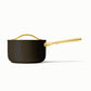 Caraway Sauce Pan in Black with Gold Handle