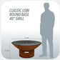 Arteflame Classic 40" Fire Pit - Low Round Base, AFCL40LRBFP