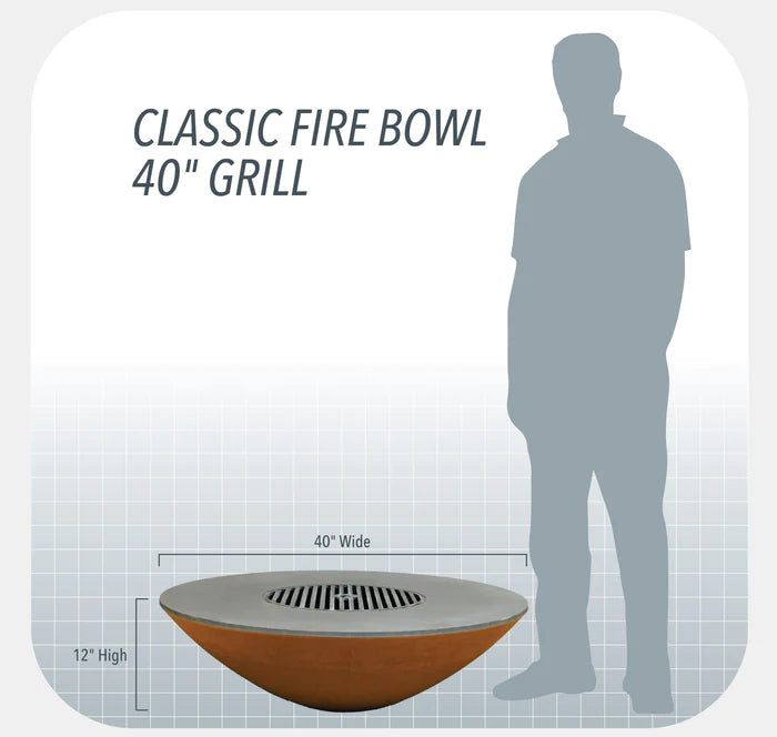Arteflame Classic 40" Fire Pit Bowl, AFCL40FP