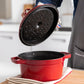 Staub 7 Qt. Cast Iron Dutch Oven in Turquoise, Round Cocottes Series