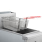 FORNO Commerciale Natural Gas Deep Fryer, 4 Burners, 120,000 BTU, 50lbs Oil Capacity, FCMGF0023