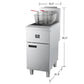 FORNO Commerciale Natural Gas Deep Fryer, 4 Burners, 120,000 BTU, 50lbs Oil Capacity, FCMGF0023