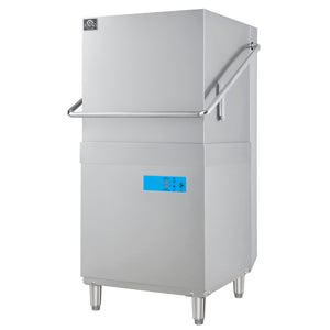 FORNO Commercial 28" Hood Dishwasher with 26L Tank Capacity, 3 Different Wash Cycles, High-Temperatures for Sanitation in Durable Stainless Steel, FCMDW0031