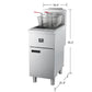 FORNO Commerciale Natural Gas Deep Fryer, 3 Burners, 90,000 BTU, 40lbs Oil Capacity, FCMGF0048