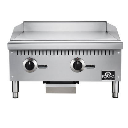FORNO Commerciale 24" 2 Burner 60,000 BTU Gas Griddle, FCMGG0055-24