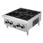 FORNO Commerciale 24" Gas Hot Plate, 4 Burners (100,000 BTU) with Cast Iron Grates and 430 Stainless Steel Body, FCMHP0079-24