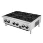 FORNO Commercial 36" Gas Hot Plate, 6 Burners (150,000 BTU) with Cast Iron Grates and 430 Stainless Steel Body, FCMHP0079-36