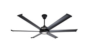 Big Ass Fans 72" Mammoth Ceiling Fan in Black with LED Light