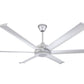 Big Ass Fans 72" Mammoth Ceiling Fan in Silver with LED Light