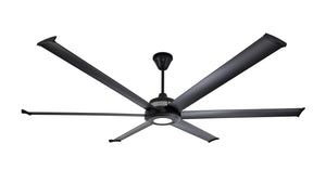 Big Ass Fans 84" Mammoth Ceiling Fan in Black with LED Light