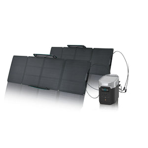 EcoFlow Package - DELTA 2 Portable Power Station (1024Wh) and 2 x Portable Solar Panel (110W)
