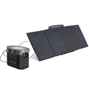 EcoFlow Package - DELTA 2 Max Portable Power Station (2048Wh) and 1 x Portable Solar Panel (400W)