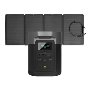 EcoFlow Package - DELTA Max 2000 Portable Power Station (2016Wh) and 1 x Portable Solar Panel (160W)