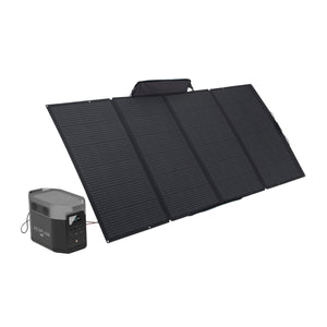 EcoFlow Package - DELTA Max 2000 Portable Power Station (2016Wh) and 1 x Portable Solar Panel (400W)
