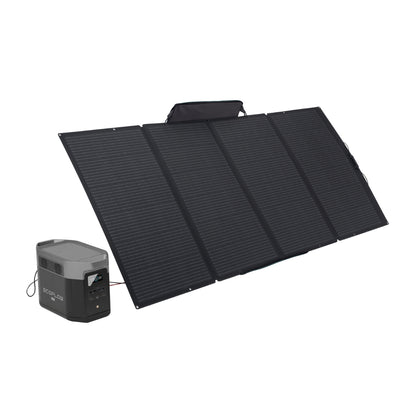 EcoFlow Package - DELTA Max 2000 Portable Power Station (2016Wh) and 1 x Portable Solar Panel (400W)