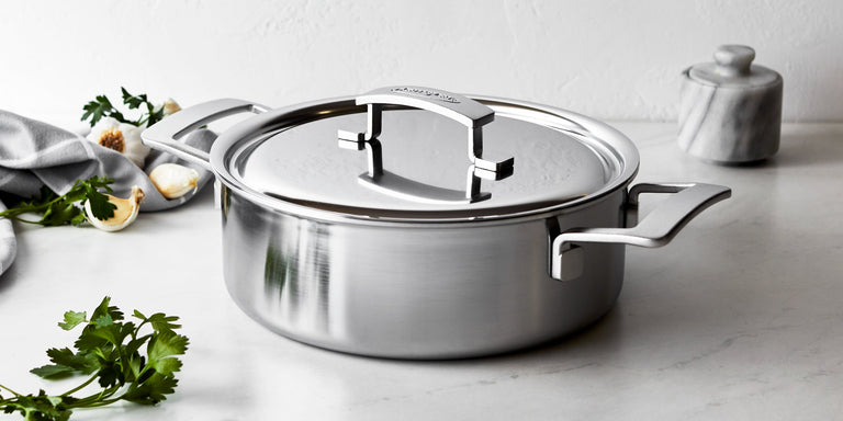 Demeyere 3 Qt. Stainless Steel Sauce Pan, Industry Series