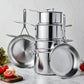 Demeyere 8 Qt. Stainless Steel Stock Pot, Industry Series