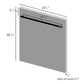 ZLINE Classic 24-Inch Top Control Built-In Dishwasher, Blue Gloss Panel, Traditional Handle, 52 dBA, DW-BG-24