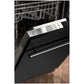 ZLINE Classic 24-Inch Top Control Built-In Dishwasher, Black Matte Panel, Modern Handle, 52 dBA, DW-BLM-H-24