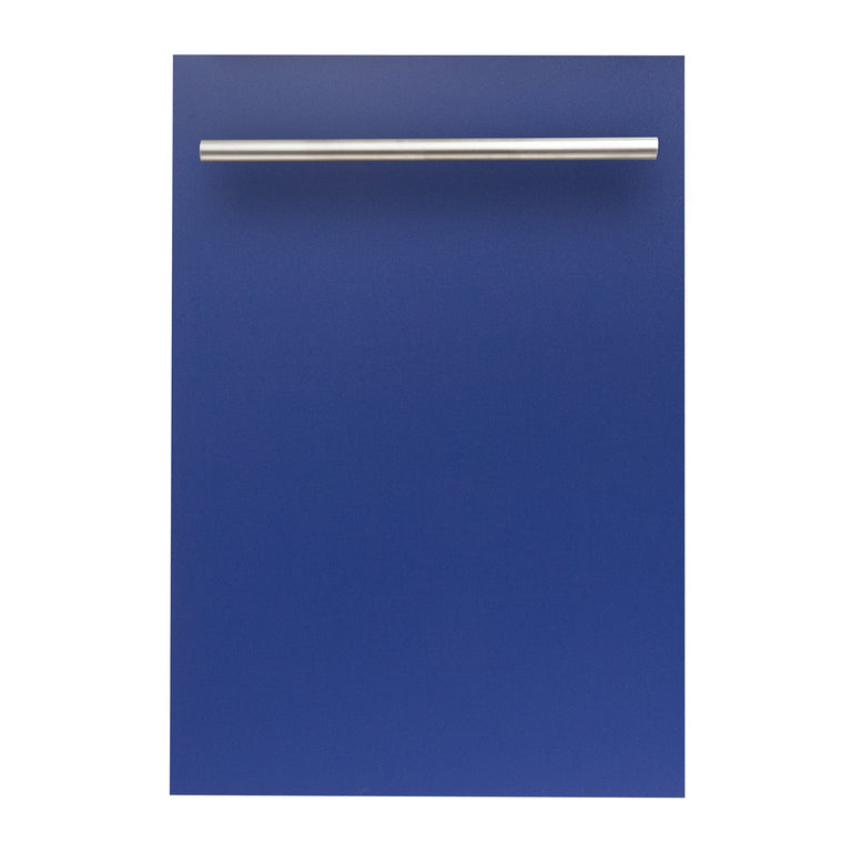 ZLINE 18 in. Top Control Dishwasher in Blue Matte with Stainless Steel Tub and Modern Handle, DW-BM-H-18