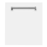 ZLINE Classic 24-Inch Top Control Built-In Dishwasher, White Matte Panel, Traditional Handle, 52 dBA (DW-WM-24)