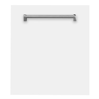 ZLINE Classic 24-Inch Top Control Built-In Dishwasher, White Matte Panel, Traditional Handle, 52 dBA (DW-WM-24)