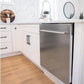 ZLINE Classic 24-Inch Top Control Built-In Dishwasher, Satin Stainless Steel Panel, Modern Handle, 52 dBA, DW-SN-24