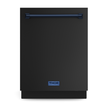Gordon Ramsay by THOR Kitchen 24" Dishwasher in Matte Black with Navy Blue Accents, DW24X8BA00-BLU