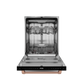 Gordon Ramsay by THOR Kitchen 24" Dishwasher in Matte Black with Rose Gold Accents, DW24X8BA00-RSG
